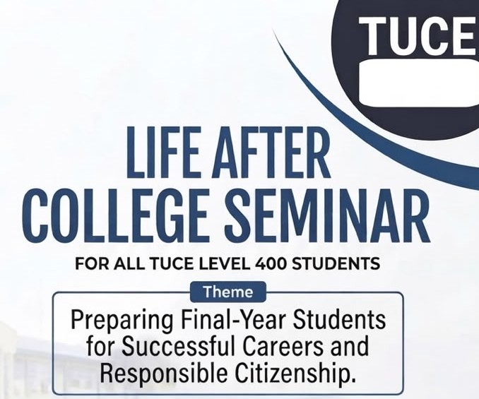 THE COLLEGE TO ORGANISE A TWO-DAY GUIDANCE SEMINAR FOR LEVEL 400 STUDENTS